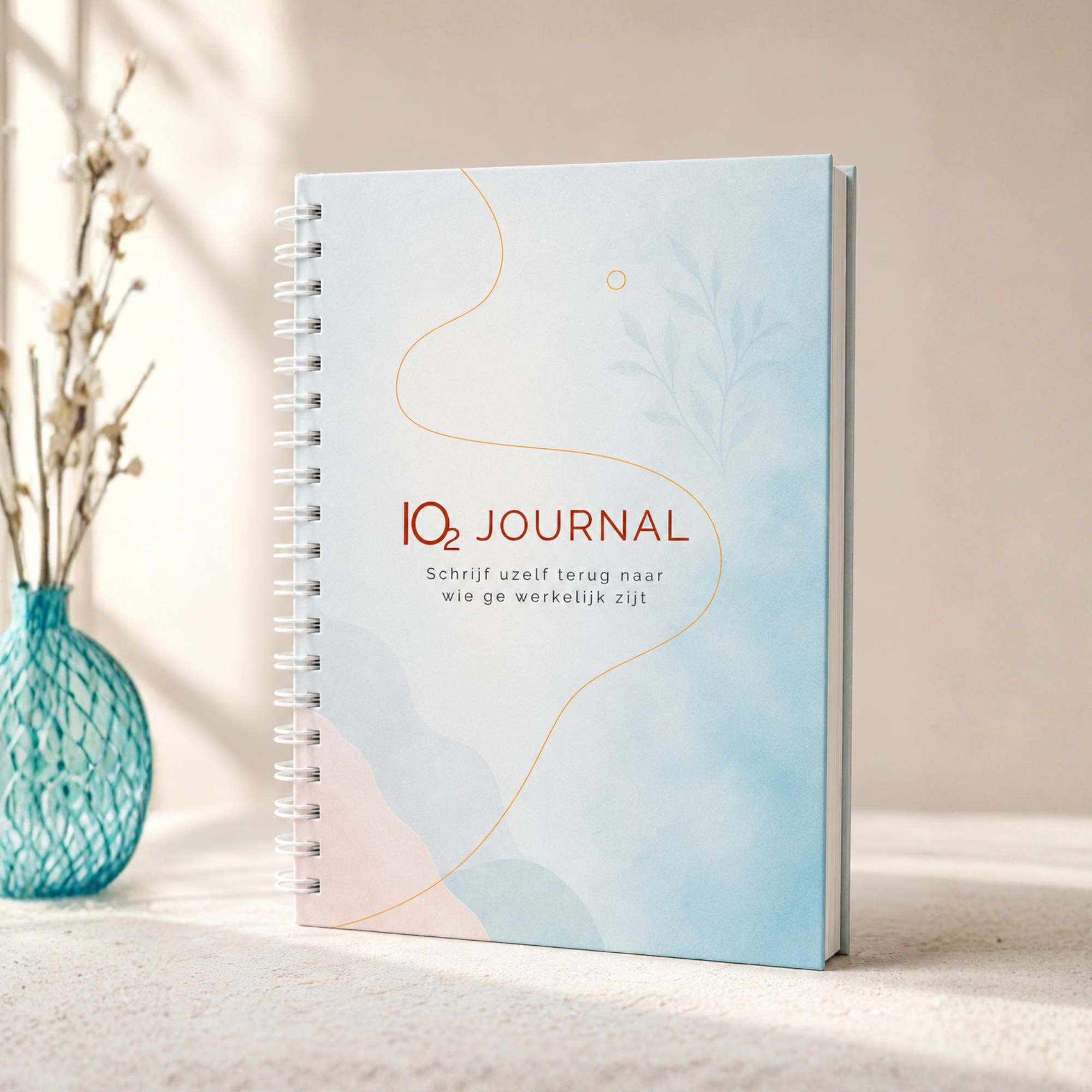 IO₂ Journal met witte wire-o ringen